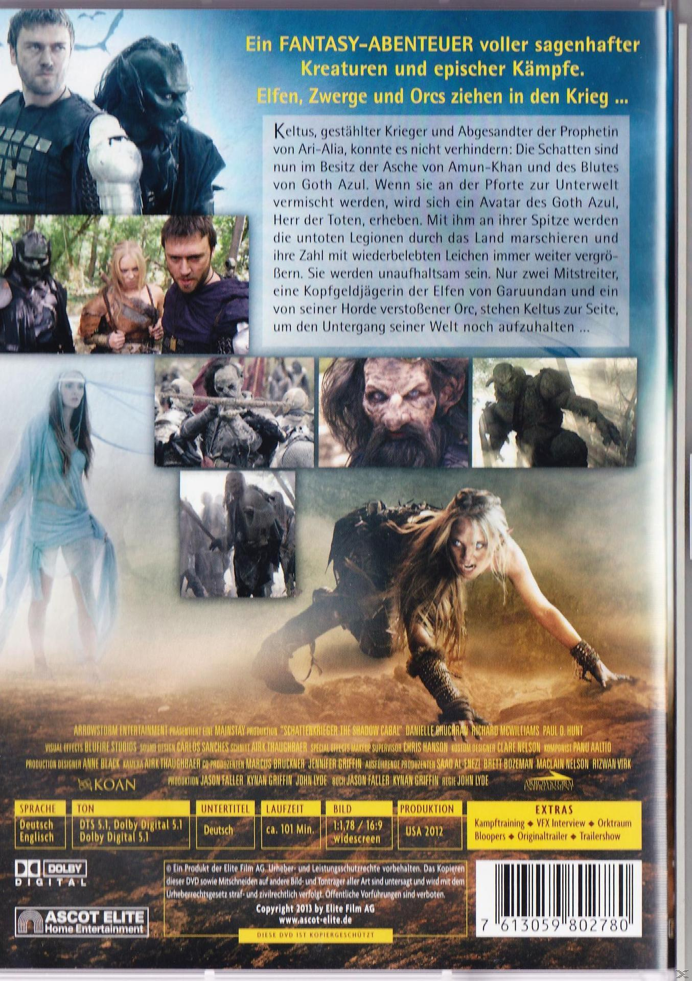 DVD-Cover. Fantasy-Thema. Enthält Bilder von Kriegern und Kreaturen. Dunkel, actionreich.