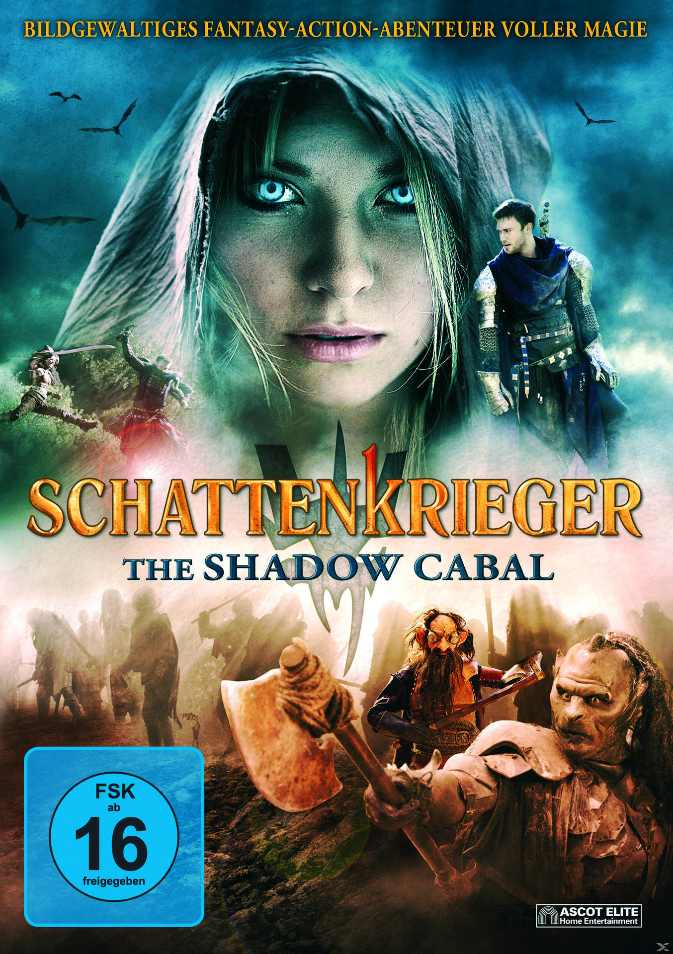 DVD-Cover eines Films mit einer Frau und Kriegern, der Titel ist auf Deutsch.