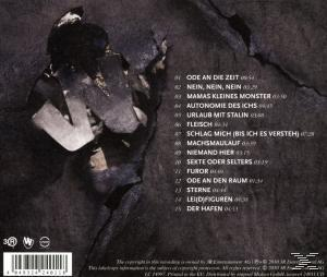 CD-Cover: Titelliste und Details auf strukturiertem Hintergrund. Barcode und Logos sichtbar.