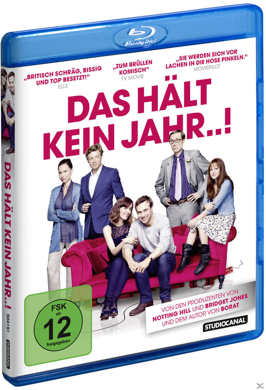 Film-Blu-ray-Cover: Gruppe von Leuten auf rotem Sofa, mit Text und Bewertung.