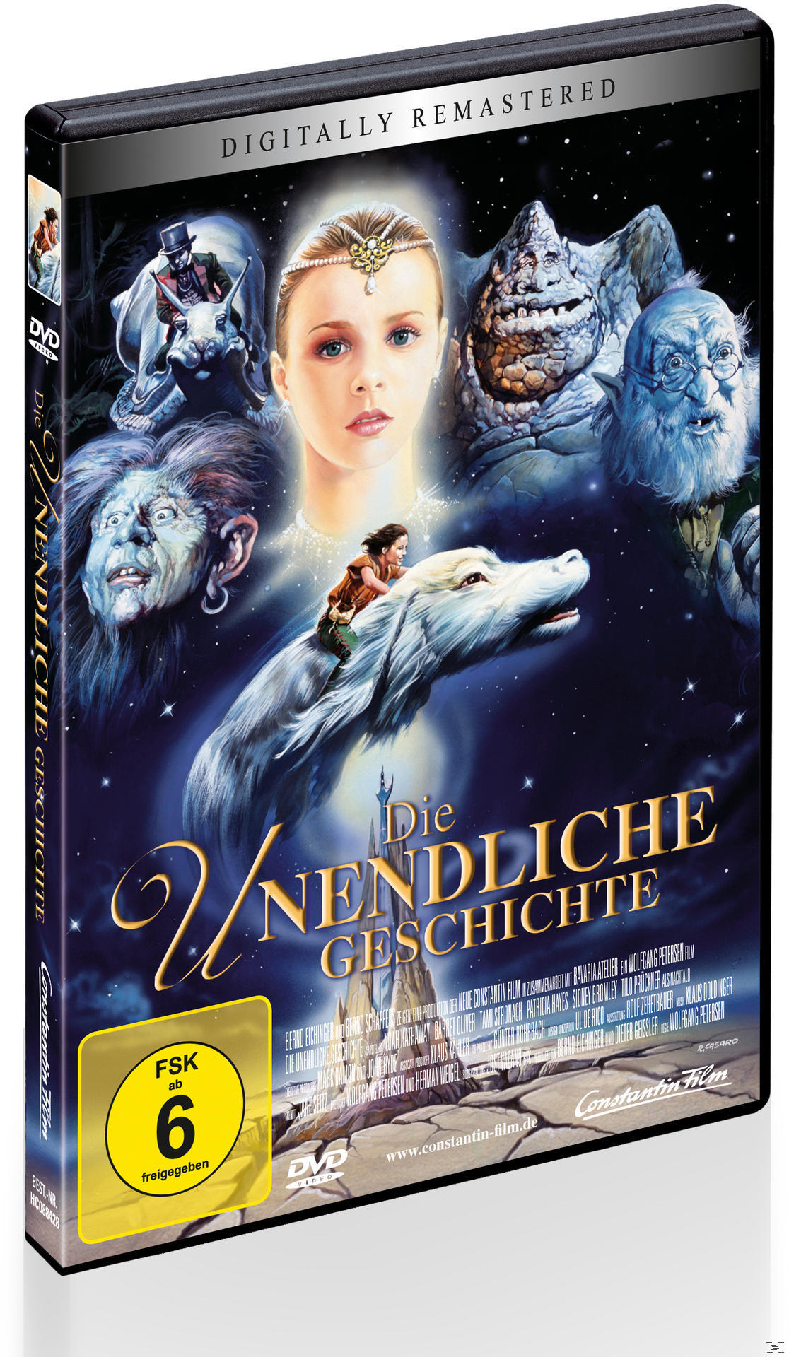 DVD-Cover von 'Die unendliche Geschichte', mit Fantasy-Charakteren und dem Titel.