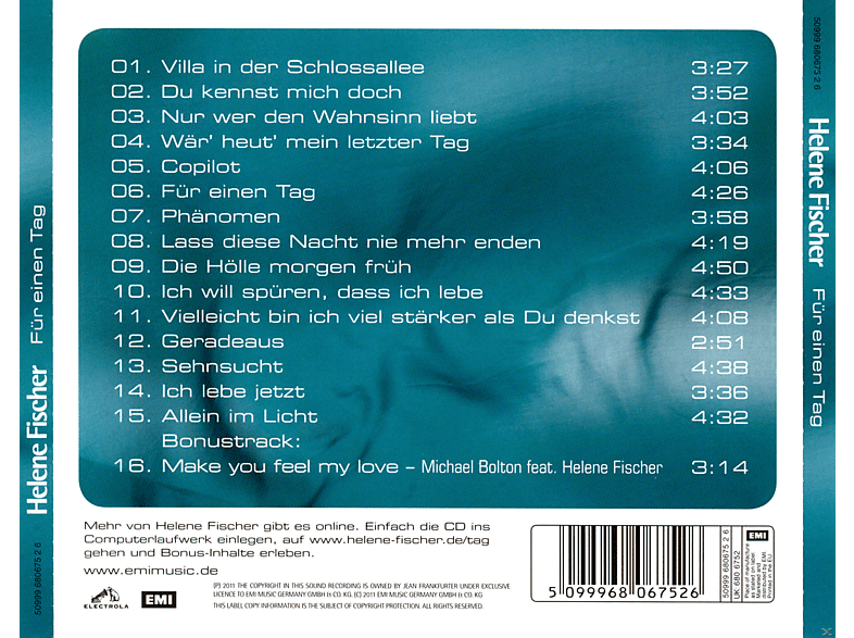Thumbnail - Helene Fischer - Für Einen Tag (CD)