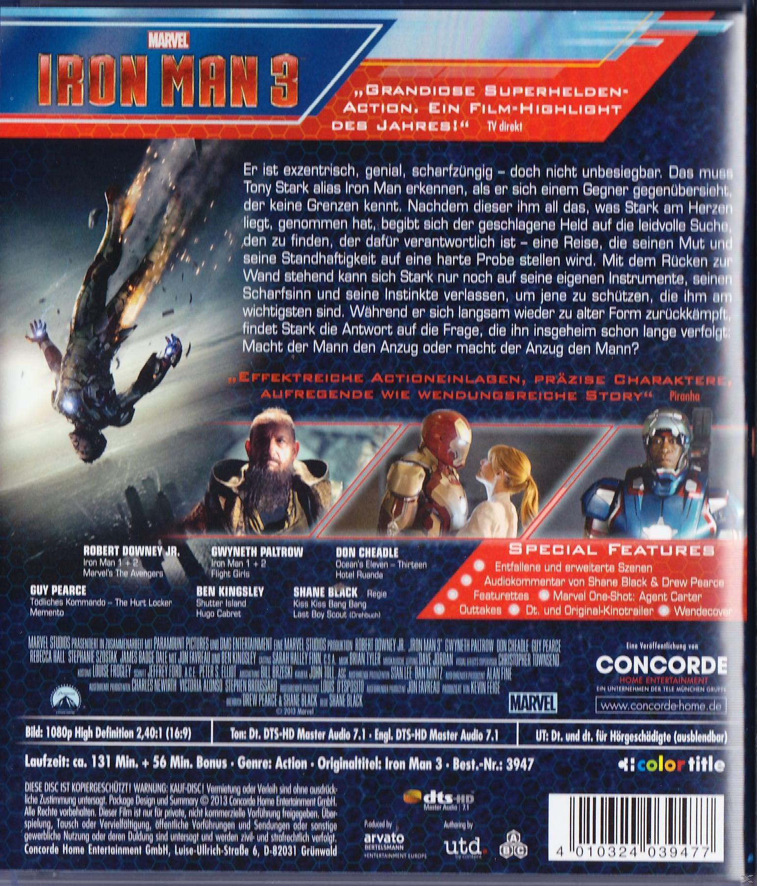 Filmcover mit Iron Man und anderen. Text auf Deutsch.