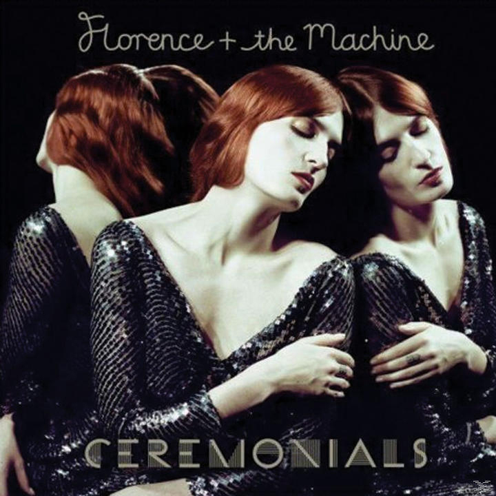 Albumcover für Florence + the Machines 'Ceremonials', mit mehreren Frauen mit rotem Haar in Paillettenkleidern.