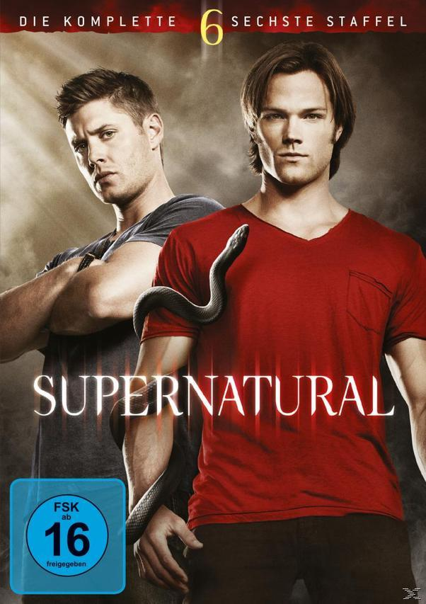 DVD-Cover mit zwei Männern. Einer hält eine Schlange. Der Titel lautet 'Supernatural'.