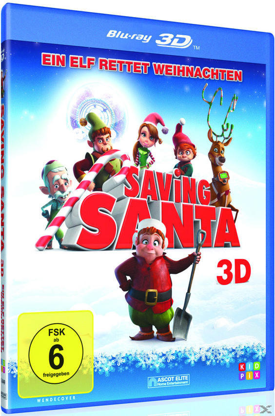 Blu-ray-Cover mit animierten Figuren, Schneemann und Weihnachtsmotiv.