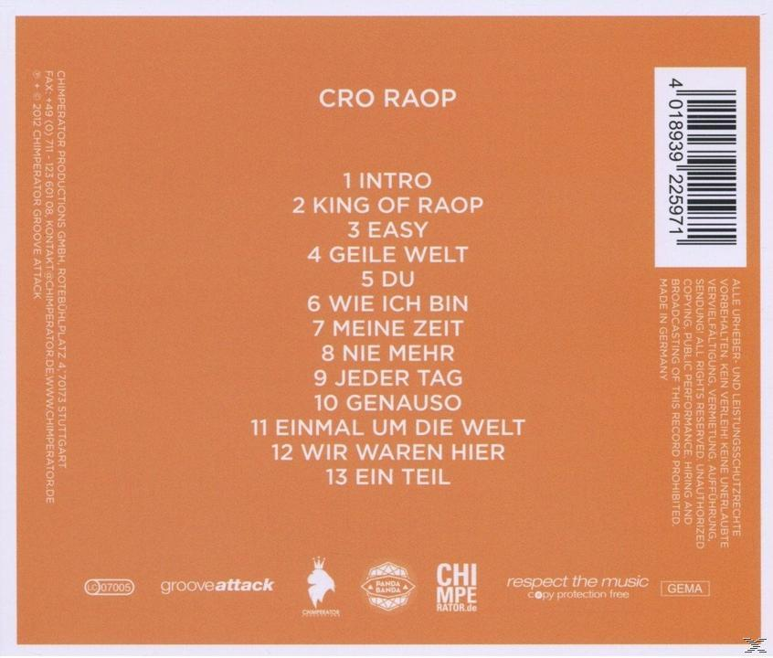 Rückseite einer CD mit Titelliste in weißer Schrift auf braunem Hintergrund, Barcode und Logo.