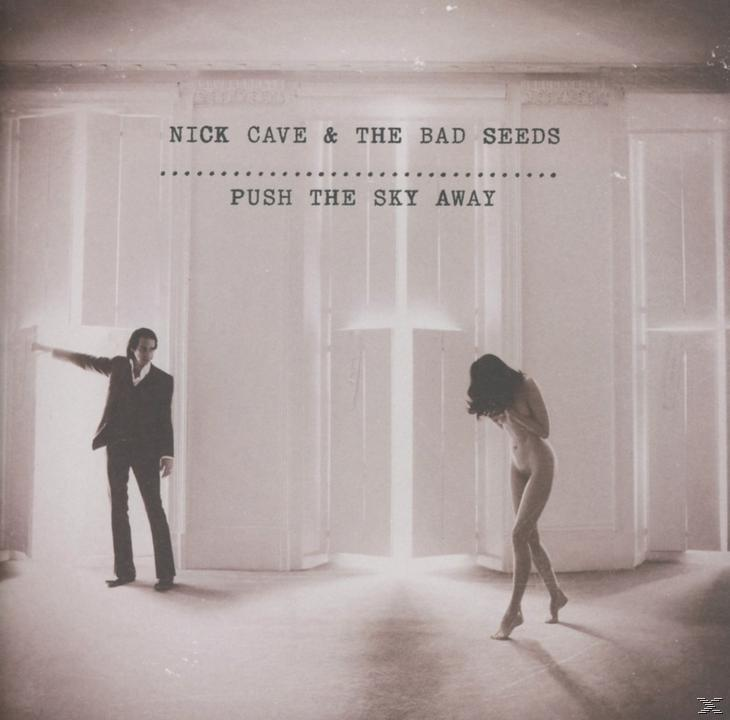 Schwarz-Weiß-Albumcover. Nick Cave & The Bad Seeds. Ein Mann und eine Frau sind in einem Raum.