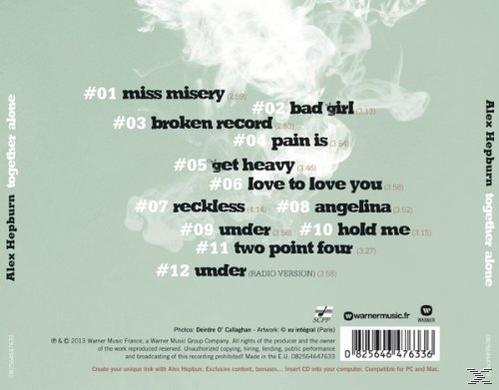CD-Cover mit Trackliste und einem rauchenden Bild.