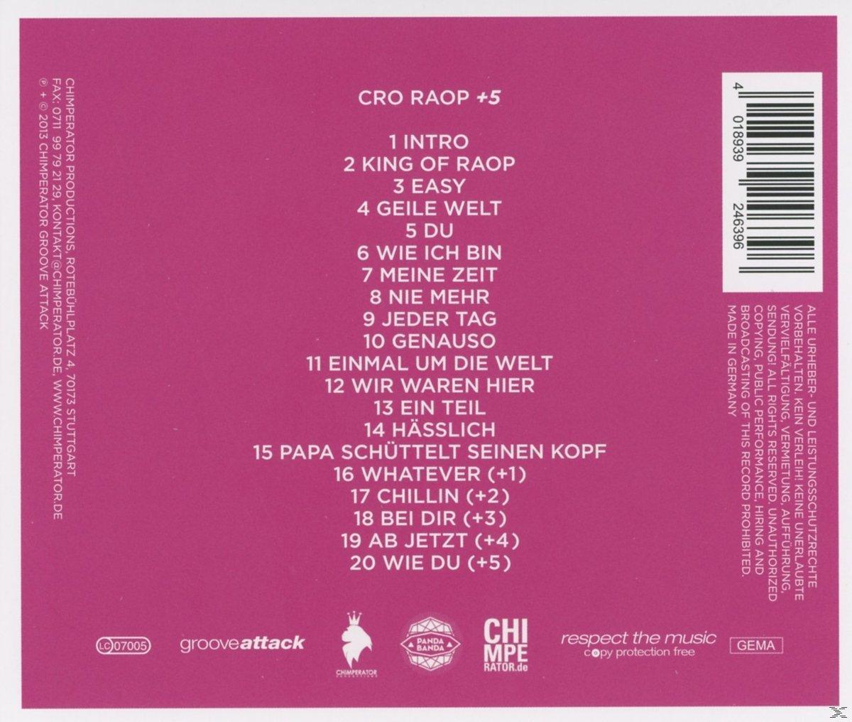 CD-Rückseite, Trackliste und etwas Text auf pinkem Hintergrund.