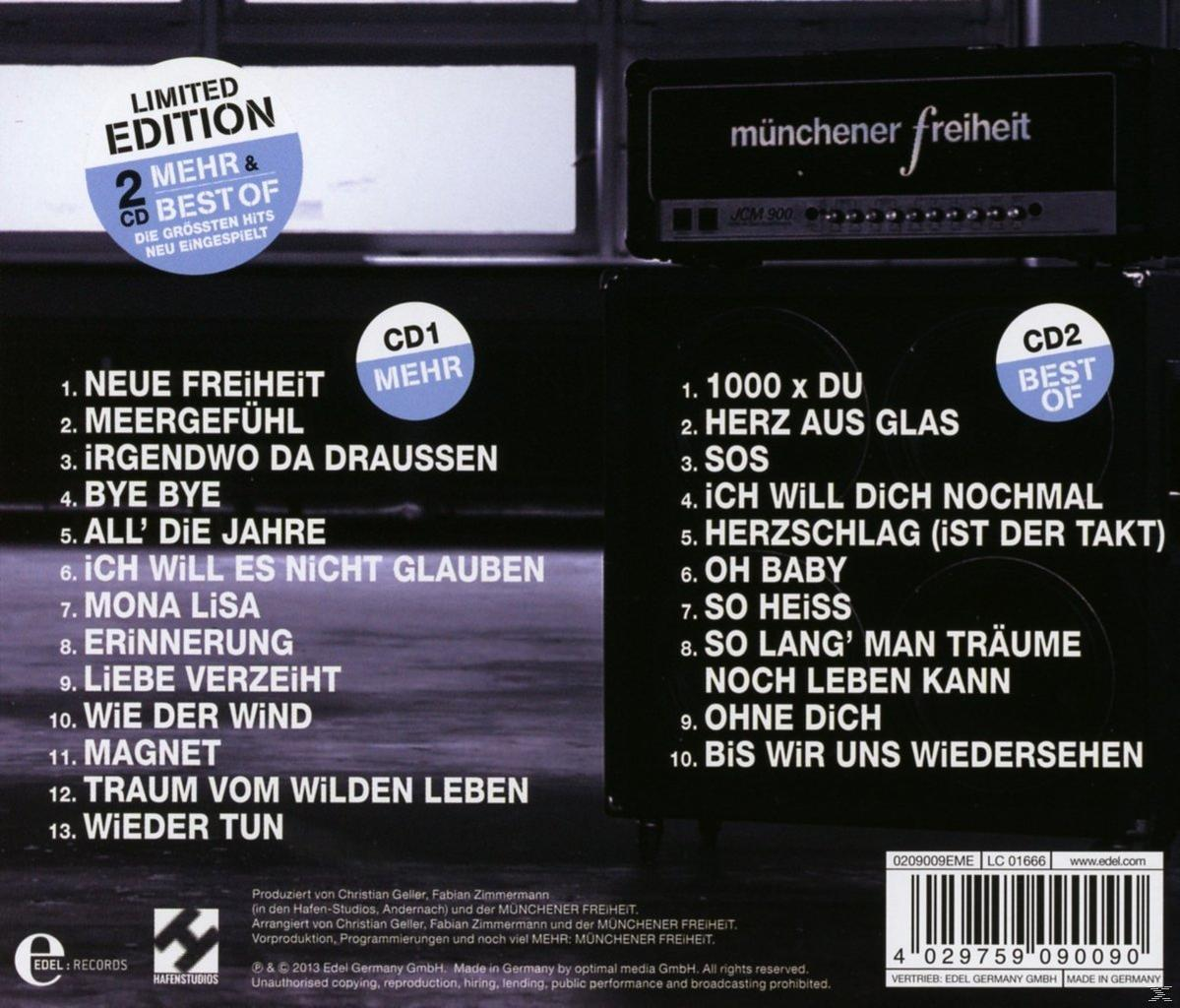 CD-Cover mit Titellisten und Text der Band 'münchener freiheit'. Limitierte Auflage.