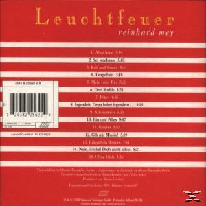 CD-Cover mit rotem Hintergrund und weißen Streifen, Titelliste. Der Künstler ist Reinhard Mey.