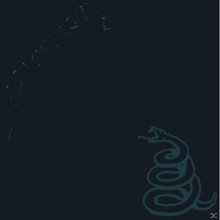 Album borító: Metallica, a zenekar logójával, egy tekeredő kígyóval sötét háttéren.