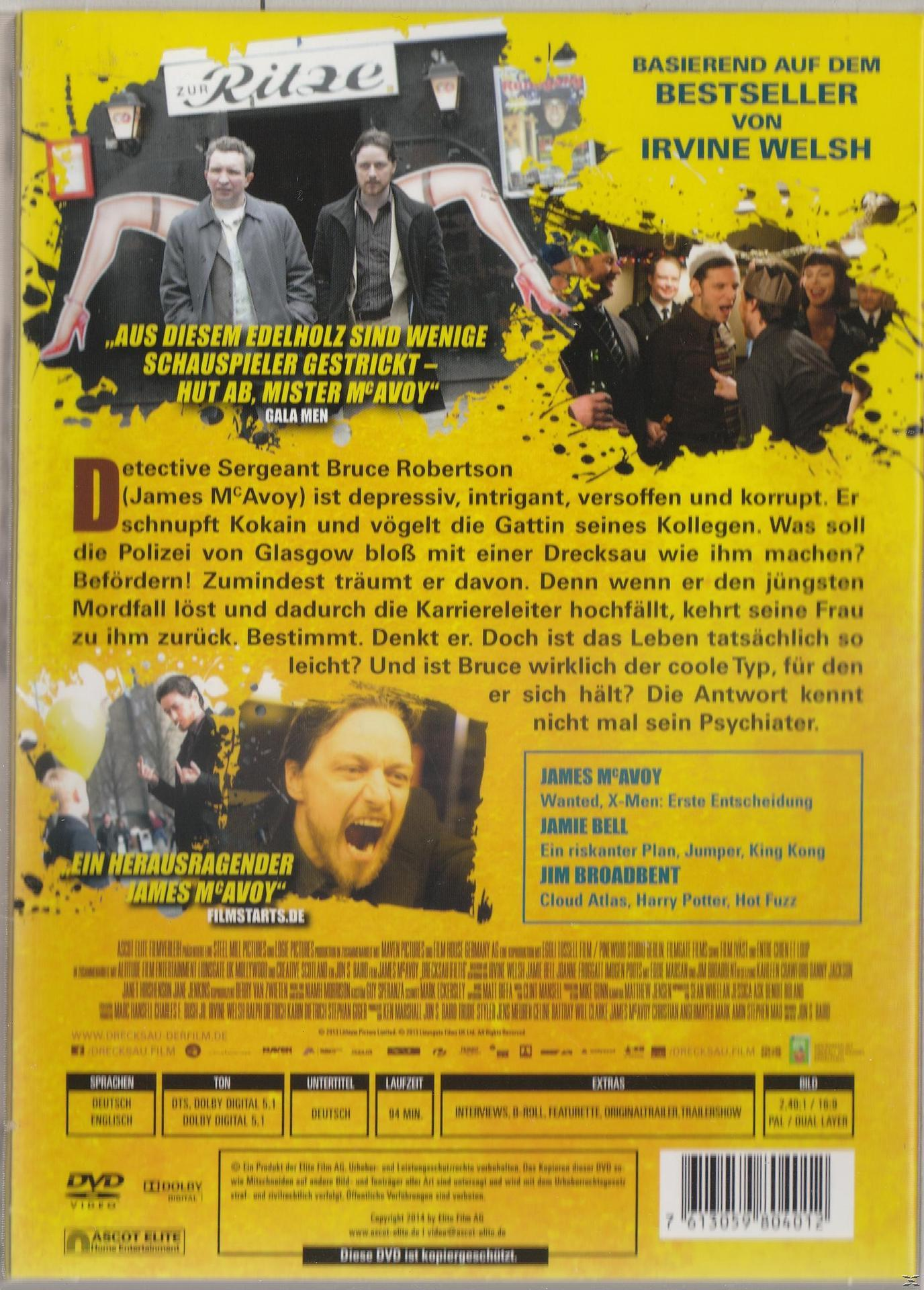 DVD-Cover: Männer in Anzügen, Frauenbeine und Text auf Deutsch.