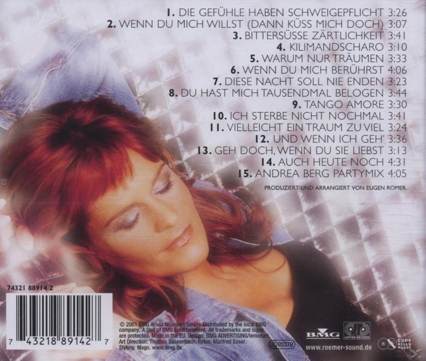 CD-Rückseite: Deutsch-Song-Album, Frau mit roten Haaren, Songtitel und Albumdetails.