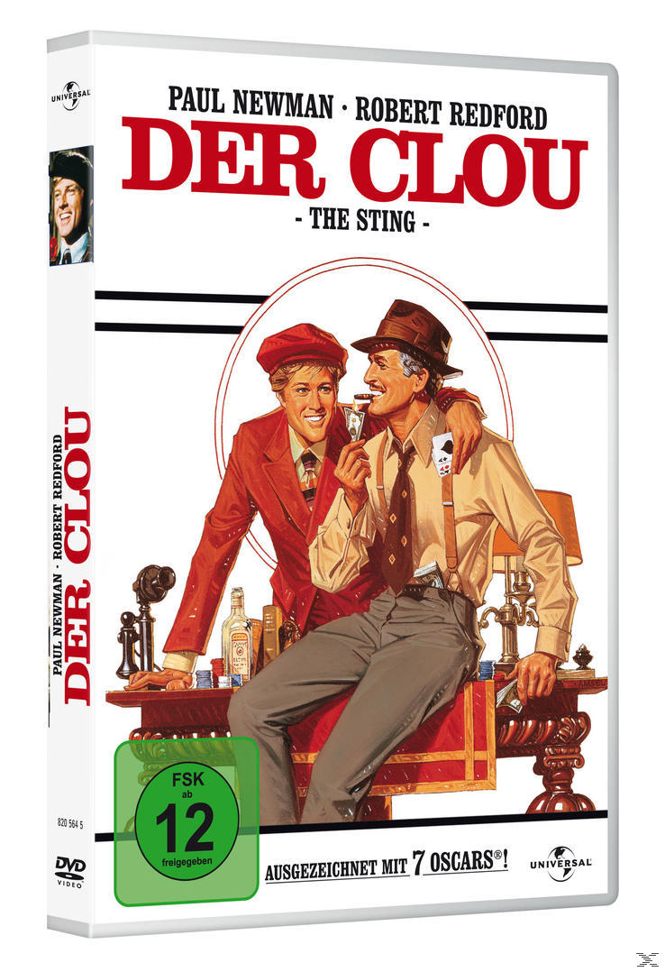 DVD-Cover von 'Der Clou' mit Paul Newman und Robert Redford, Text und Logos.