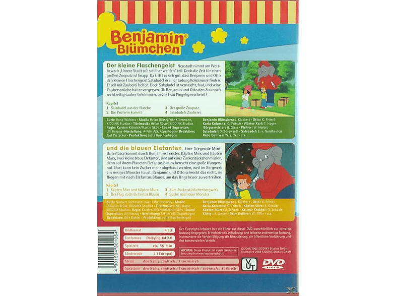 Thumbnail - Benjamin Blümchen: ... und die blauen Elefanten / Der kleine Flaschengeist DVD