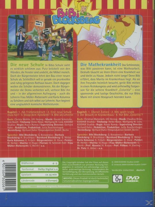 Die Rückseite einer DVD-Hülle mit Cartoon-Bildern und deutschem Text.