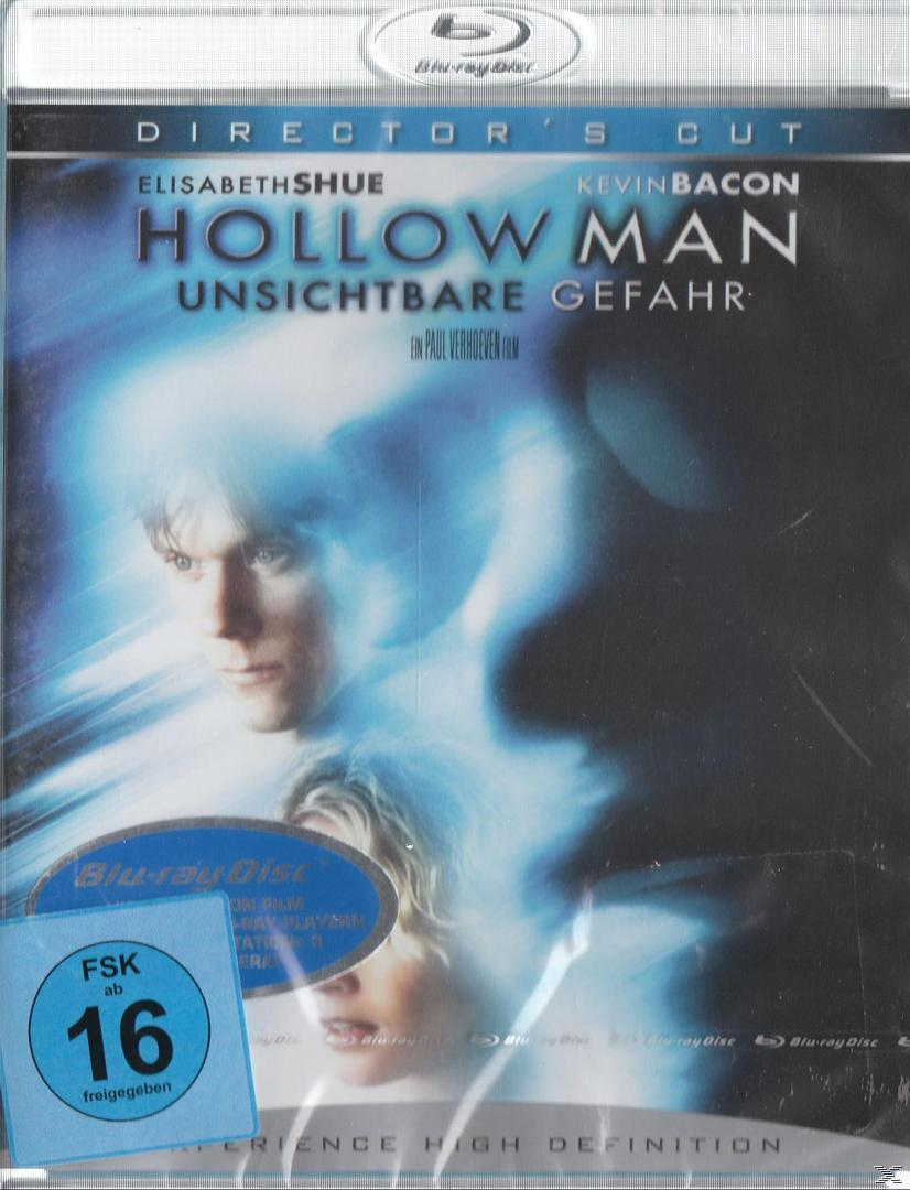 Blu-ray-Cover mit einem Mann, der zwei verschwommene Gesichter ansieht. Der Titel lautet „Hollow Man“.
