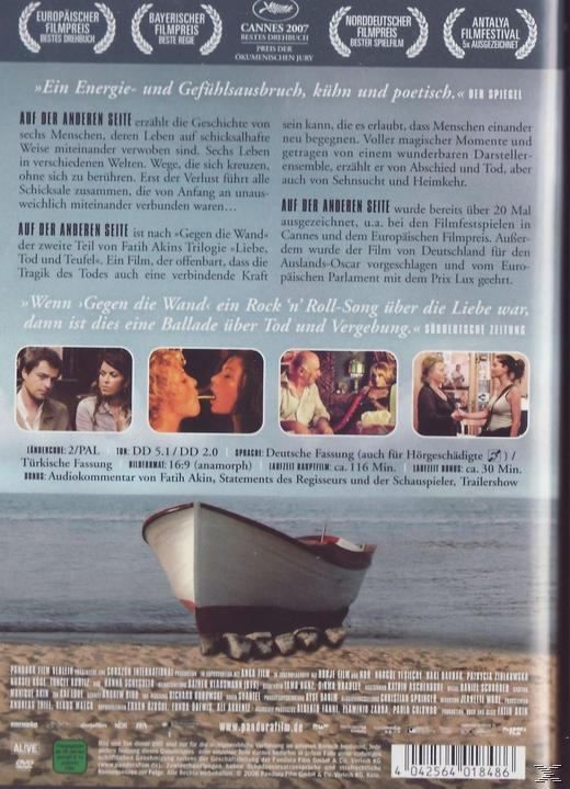 DVD-Cover mit Filmstills, einem Boot am Ufer und Text in mehreren Sprachen.
