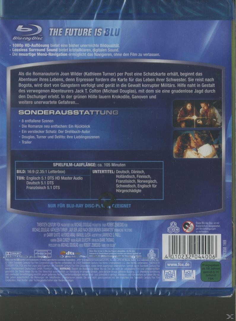 Rückseite einer Blu-ray Disc Hülle, mit Text auf Deutsch und Bildern aus einem Film.
