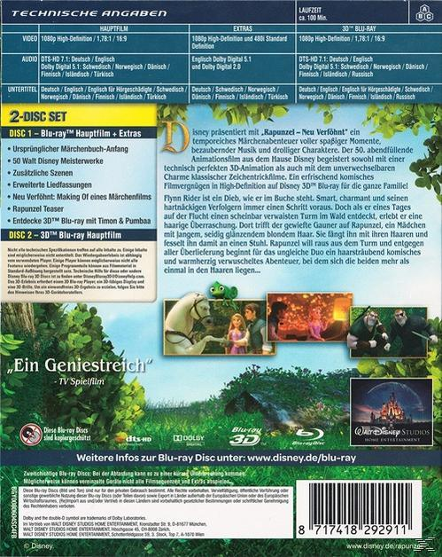 DVD-Cover, blauer Hintergrund, Text auf Deutsch. Bilder aus einem Disney-Film. Weißes Pferd und blonde Haare.