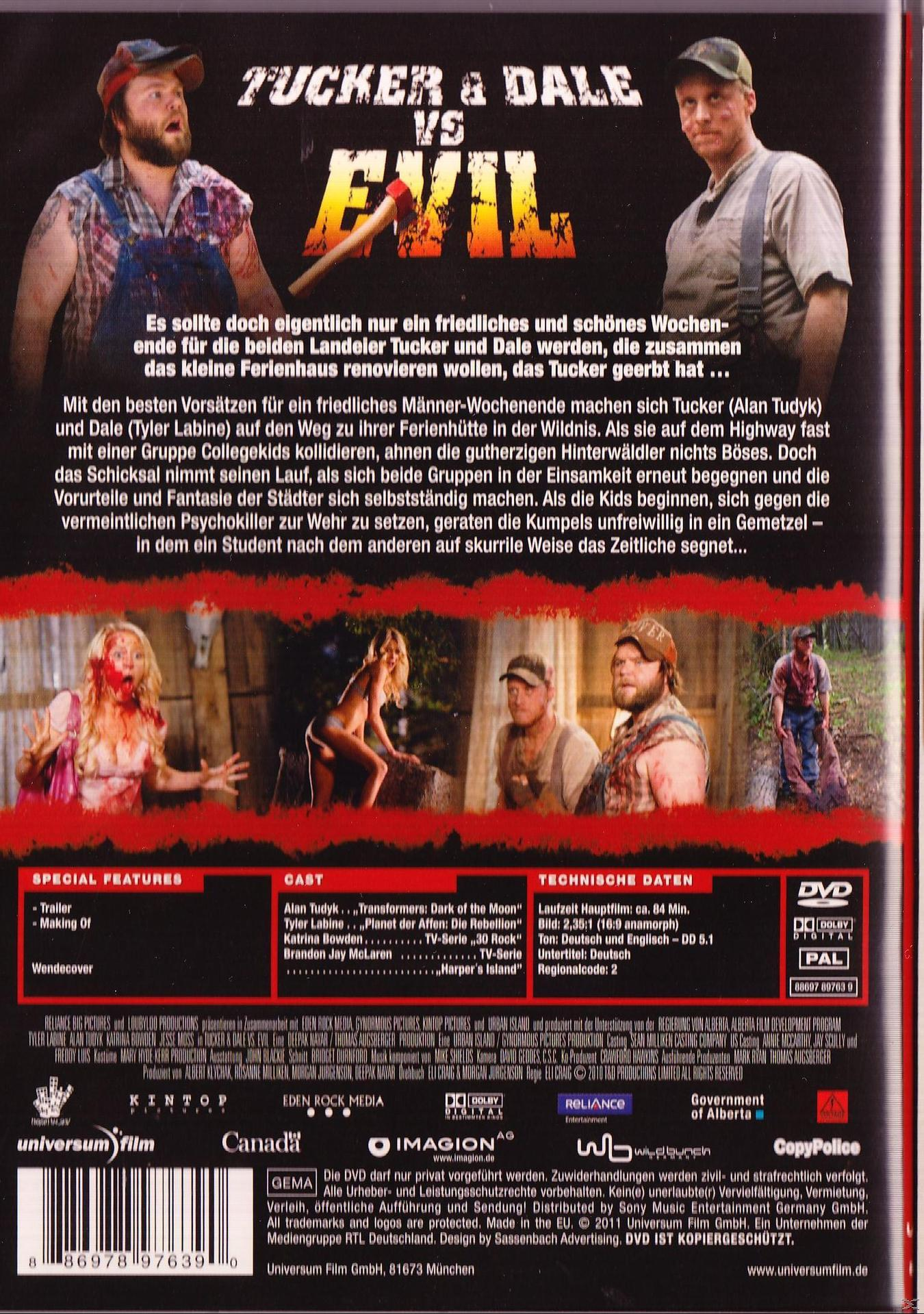 DVD-Cover mit Schauspielern. Titel: Tucker & Dale vs. Evil.