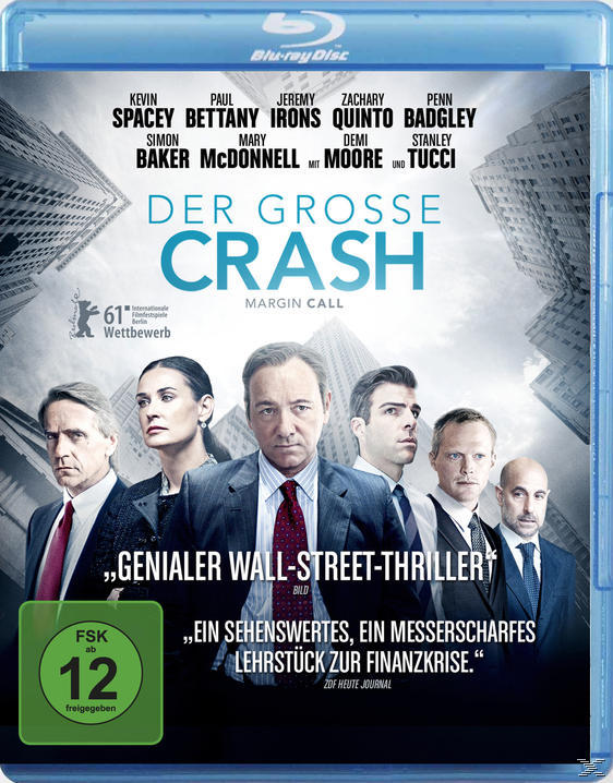 Filmcover: Gruppe von Leuten in Anzügen. Titel 'Der Grosse Crash'. Ein Gebäude im Hintergrund.
