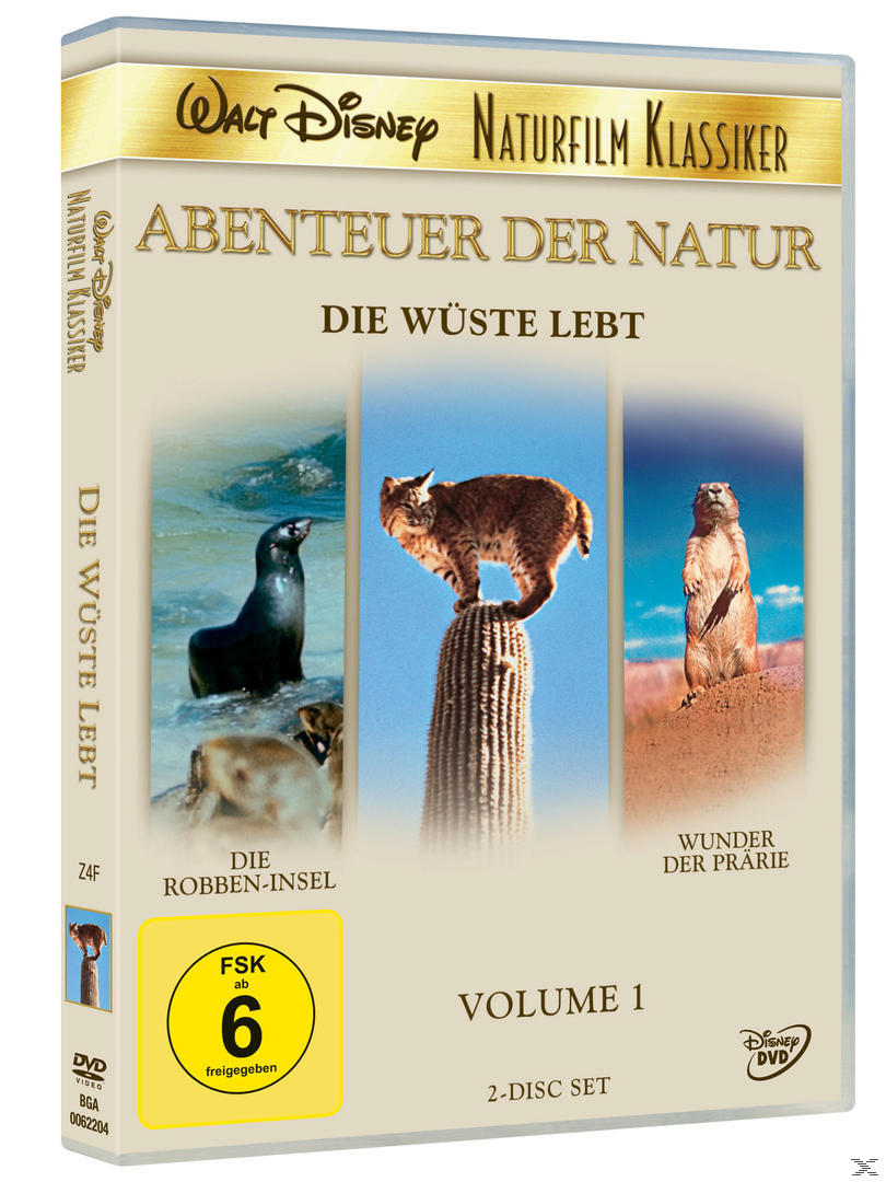 DVD-Hülle mit Bildern von einer Robbe, einer Katze auf einem Kaktus und einem Präriehund.