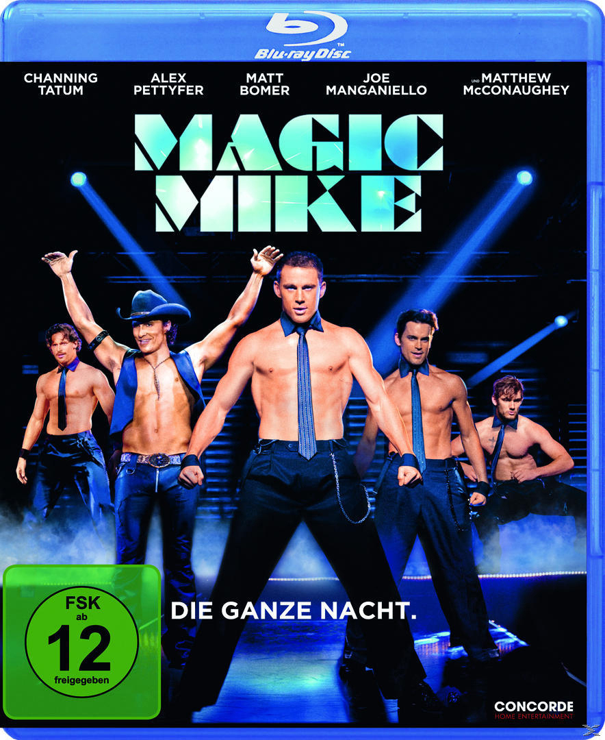 Cover-Art von Magic Mike Blu-ray. Männer mit Krawatten posieren ohne Hemd. Der Titel ist groß.