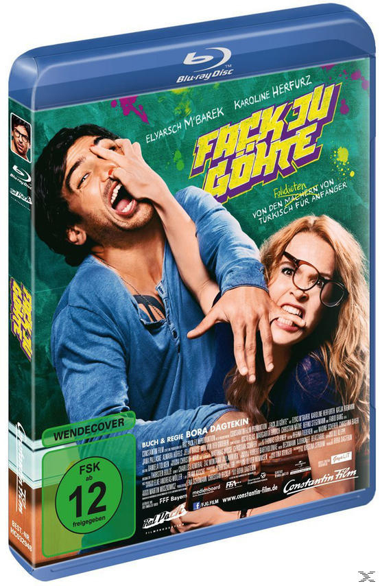 Blu-ray-Cover für 'Fack ju Göhte', zwei Personen auf dem Cover, ein Mann und eine Frau.