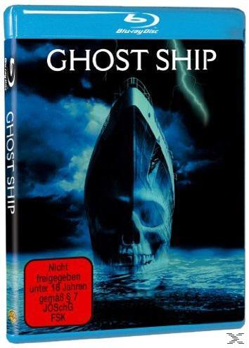 Eine blaue Ghost Ship Blu-ray-Hülle mit einem Totenkopfbild.