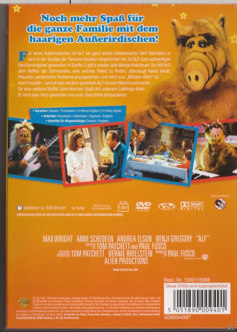 Rückseite einer ALF DVD. Zeigt ALF und andere Charaktere.