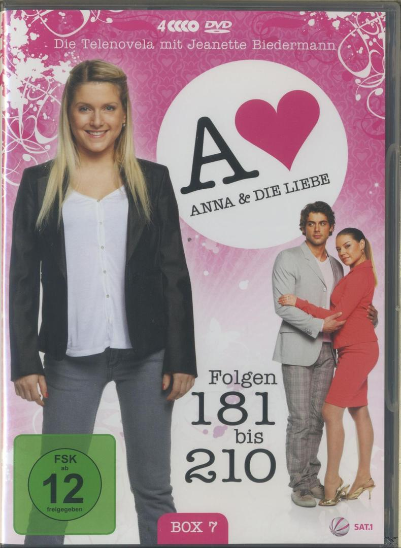 DVD-Cover mit einer Frau und einem Paar. Der Titel lautet Anna & Die Liebe. Rosa Hintergrund.