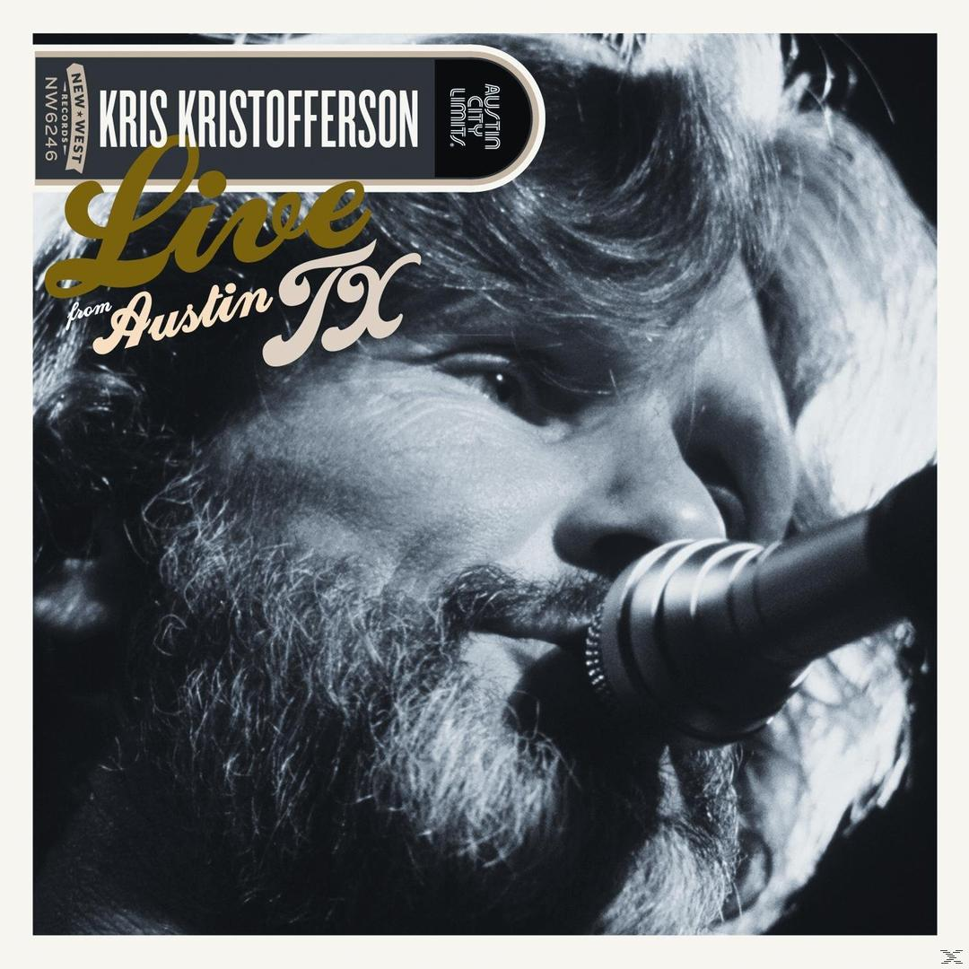 Kris Kristofferson album borítója. Egy férfi közeli képe mikrofonnal.