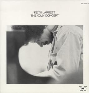 Albumcover 'The Köln Concert' von Keith Jarrett, Schwarzweißfoto des Musikers.