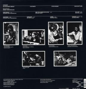 Album-Rückseite: Fotos von Musikern, Songtitel und das Pat Metheny Group-Logo.