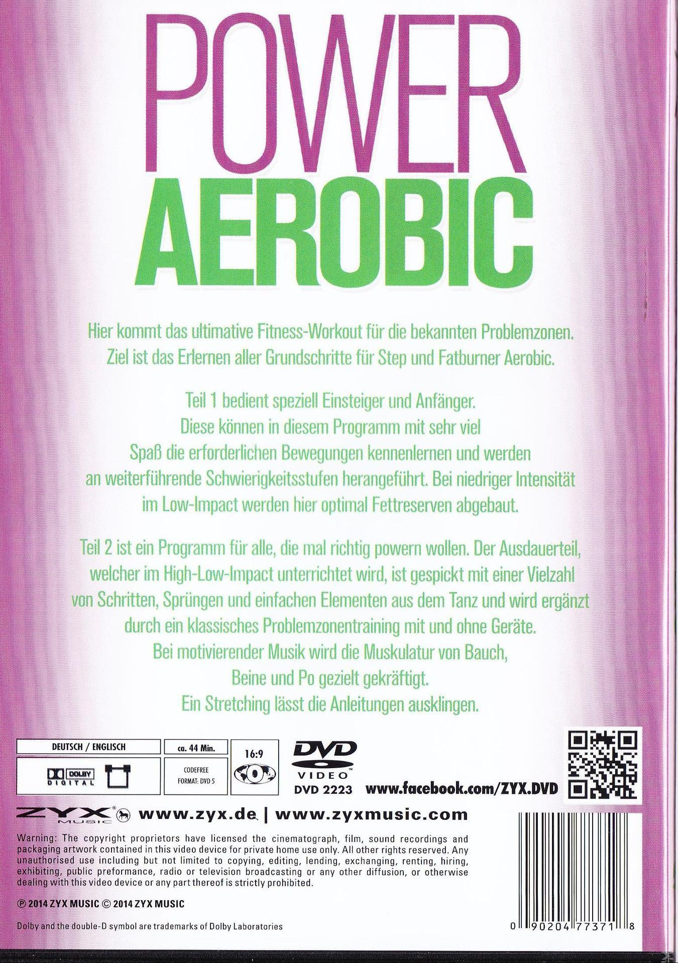 DVD-Cover mit Text: Power Aerobic.