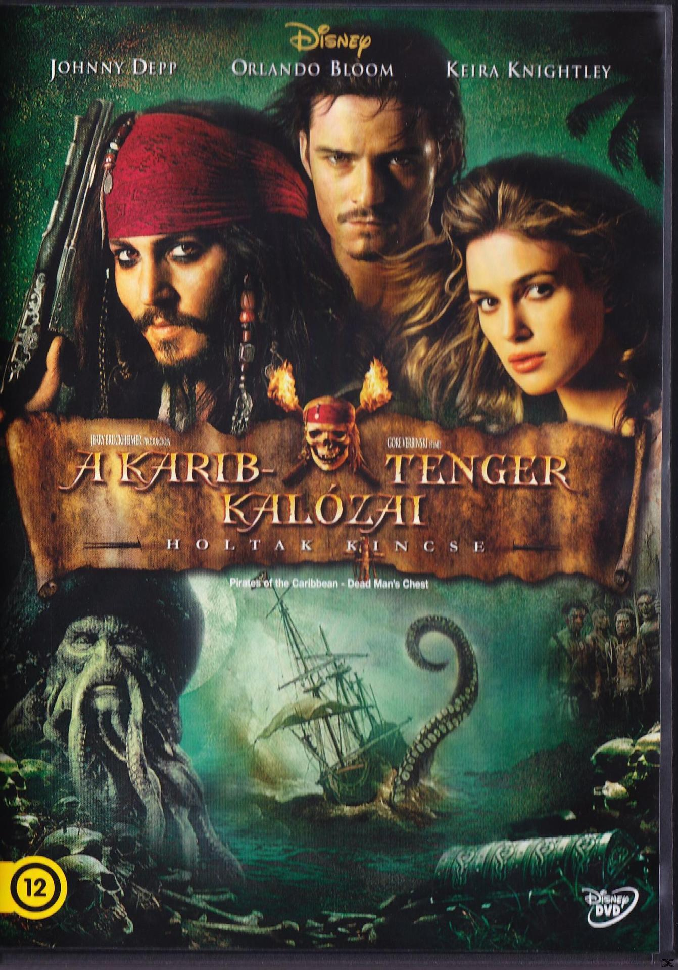 Filmborító Johnny Depp-pel és egy hajóval. Háttér: kalózok, tenger és szöveg.
