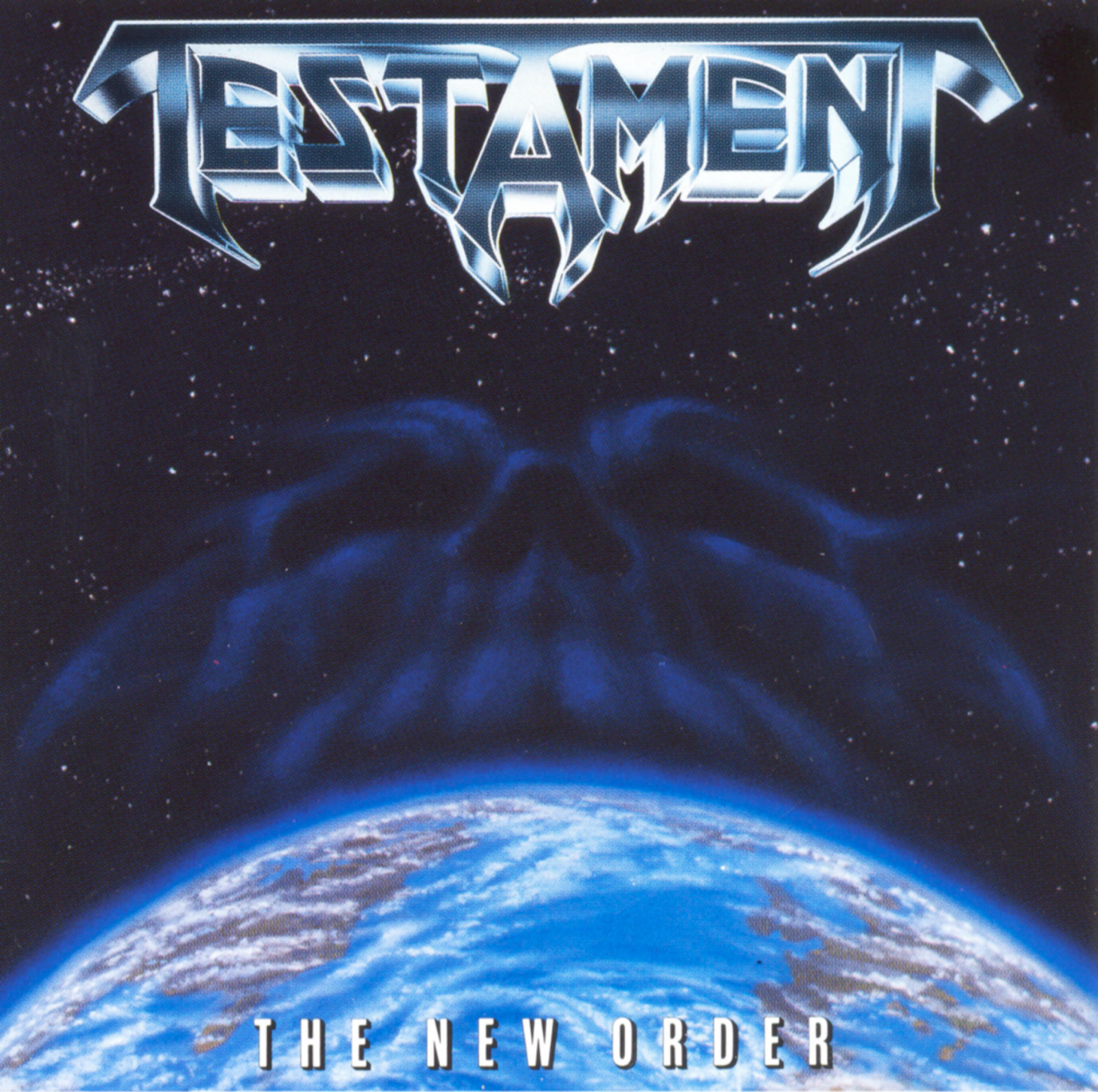 Albumcover mit einer Weltraum-Szene mit einem Planeten und dem Bandlogo.