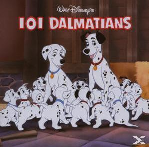 101 Dalmatiner DVD-Cover. Welpen und Eltern sind zusammen. Titel: 101 Dalmatiner.