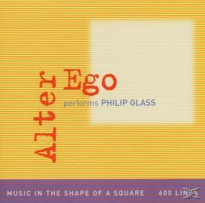 Albumcover mit horizontalen gelben Linien, roter Text 'Ego' und ein weißes Quadrat, 'After' links.