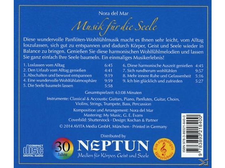 Thumbnail - Nora Del Mar - Musik Für Die Seele (CD)