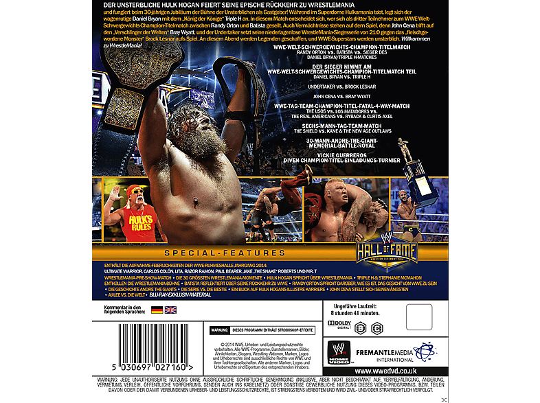 Thumbnail - WRESTLEMANIA XXX Blu-ray