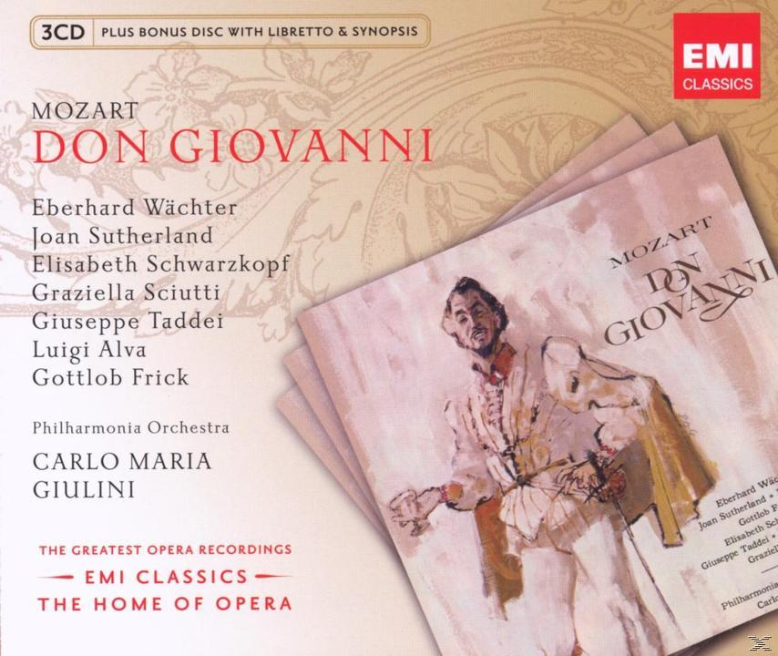 Mozart Don Giovanni albumának borítója, Don Giovanni illusztrációjával.