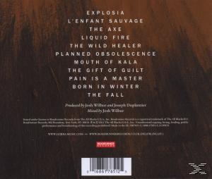 Album-Rückseite mit Songtiteln. Brauner Hintergrund mit Text und einem Barcode.