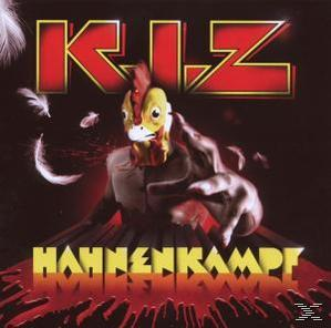 Albumcover mit einem Hahnenkopf mit Maske. Roter und gelber Text. Dunkler, blutiger Hintergrund.