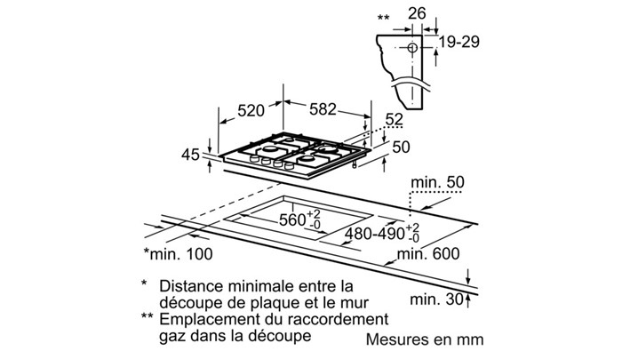 SIEMENS Taque au gaz (EC645PB90D)