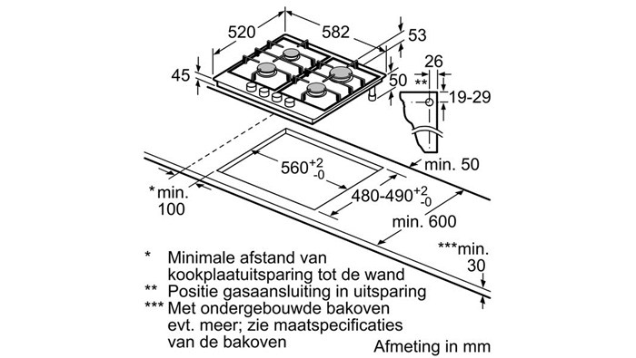 SIEMENS Taque au gaz (EC645PB90D)