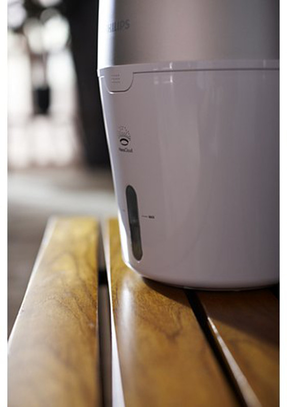 PHILIPS Luftbefeuchter HU4803/01 mit hygienischer NanoCloud-Technologie Luftbefeuchter weiß/ grau metallic (Raumgröße: 25 m²)